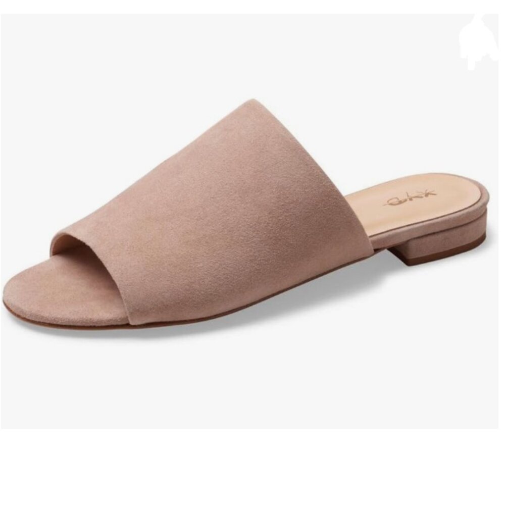 XYD Nude Mule Clogs Sandals Slip On Women Slippers Open Toe Suede Shoes